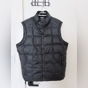 Eddie Bauer Black Puffer Vest Full Zip Men’s Large